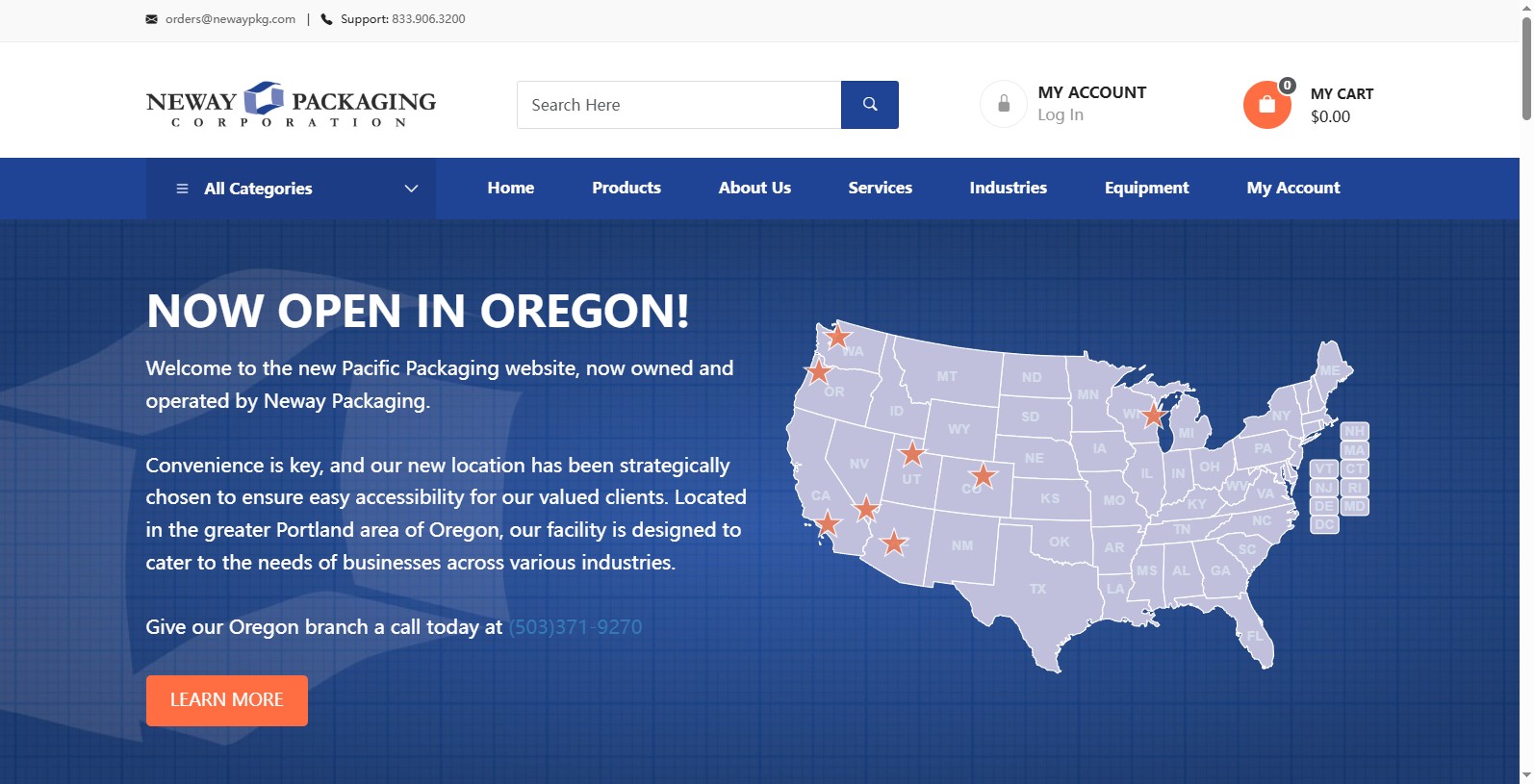 About Neway Packaging Corporation Neway Packaging is based in Rancho Dominguez, California, and has numerous full-service branches across the Western United States.