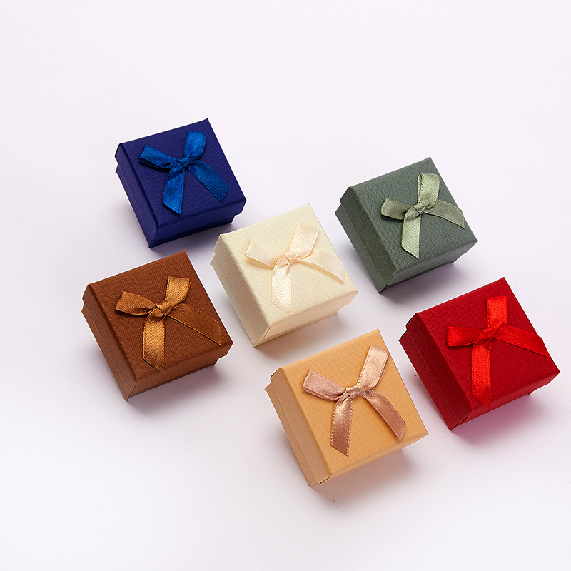 Wholesale Bow Ribbon Lovely Paper Jewelry Box