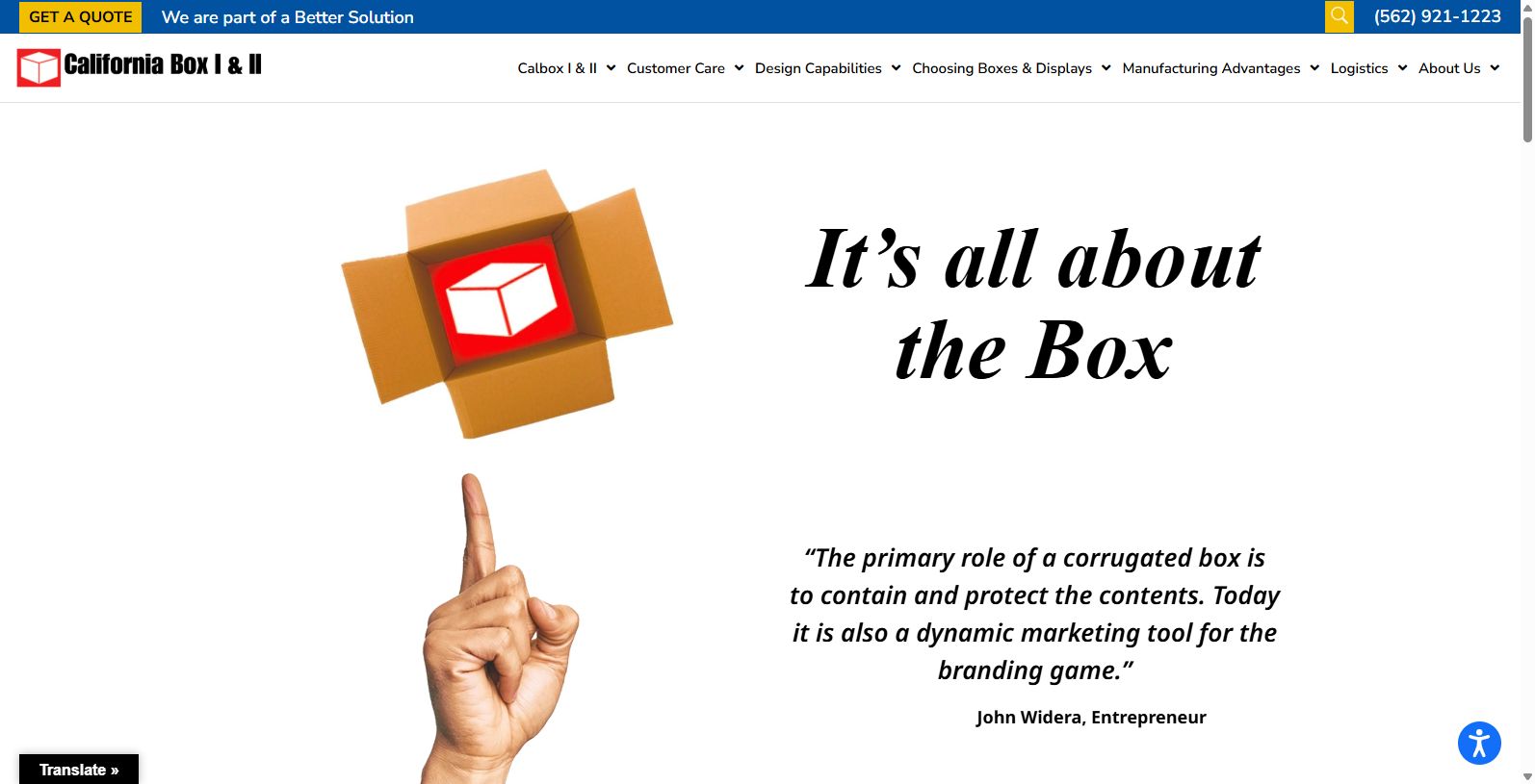 The leaders in packaging and developing innovative packaging solutions, CalBox Group, is located at 13901 S. Carmenita Rd. Santa Fe Springs, CA 90670.