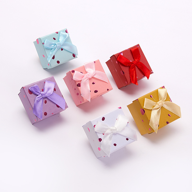 Wholesale Bow Ribbon Lovely Paper Jewelry Box