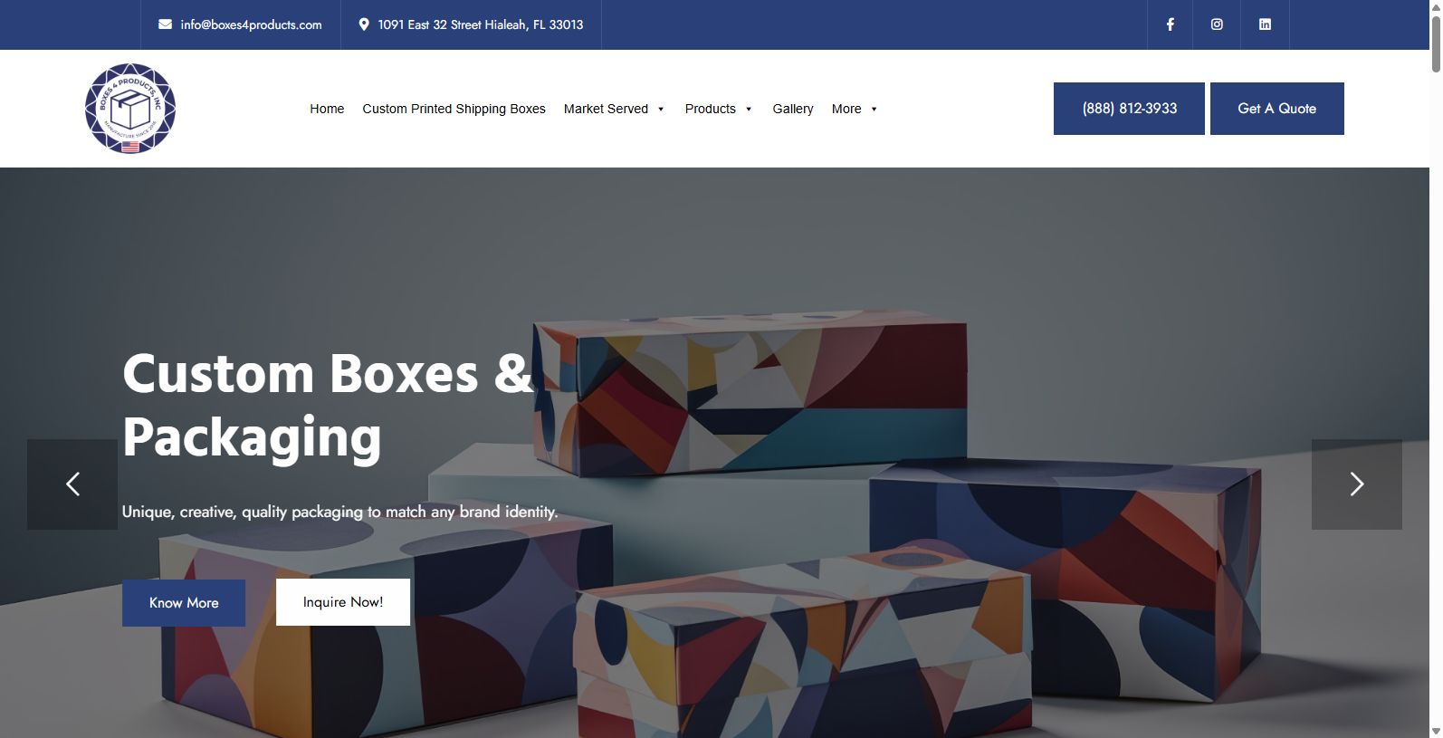 Boxes4Products is a boxes Manufacturer with a range of packaging solutions across industries.