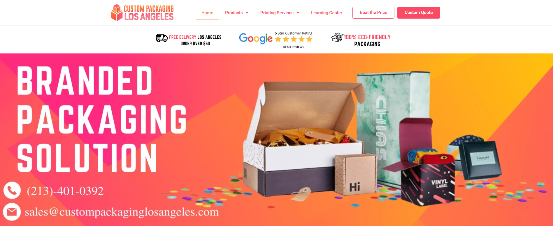 Custom Packaging Los Angeles, located at 10275 W Pico Blvd, Los Angeles, CA 90064, USA, is a one-stop store for premium quality packaging options.