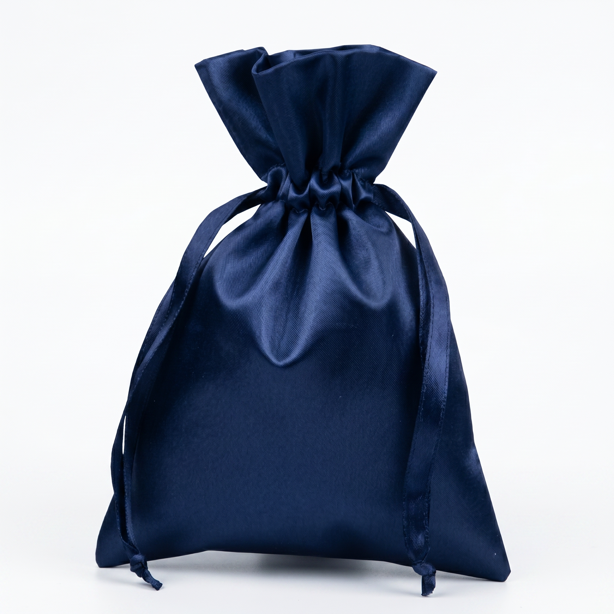 Custom Satin Jewelry Navy Blue Pouch