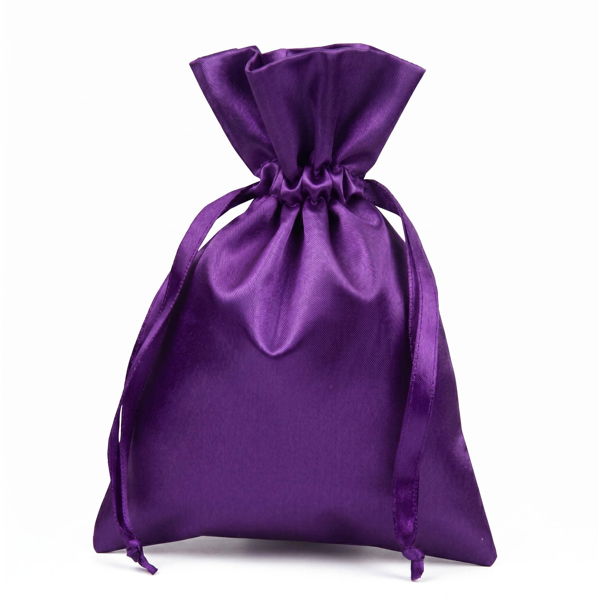 Custom Satin Jewelry Purple Amethyst Pouch