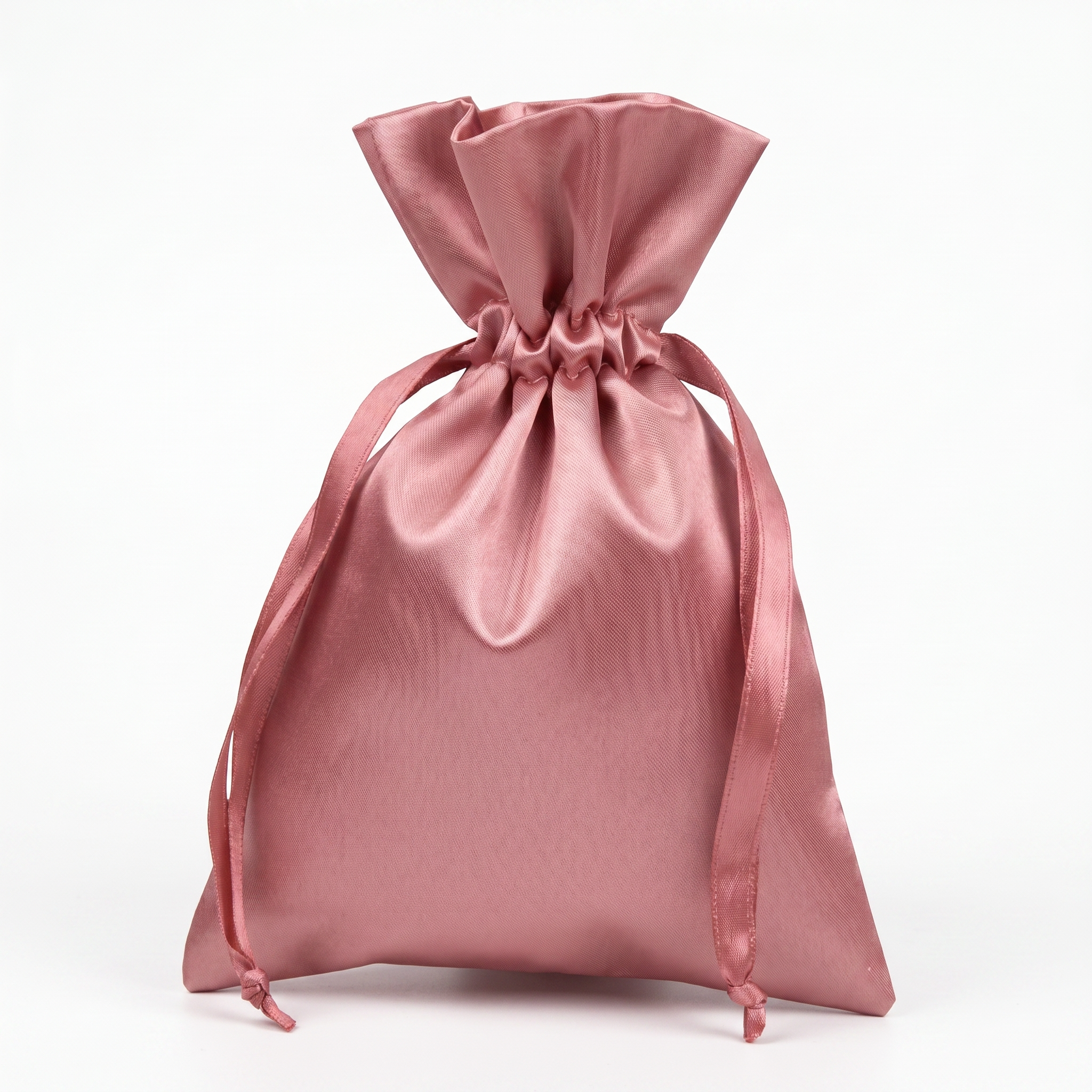 Custom Satin Jewelry Rose Pink Pouch