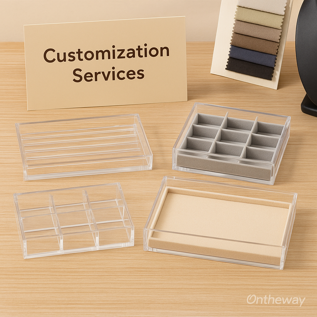 Customization Services for Wholesale Acrylic Jewelry Trays
