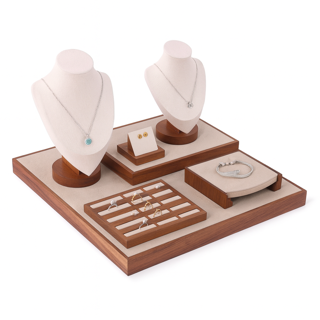 In the retail industry, display stands and jewelry boxes often work together as a cohesive whole. By purchasing wooden jewelry displays wholesale in bulk