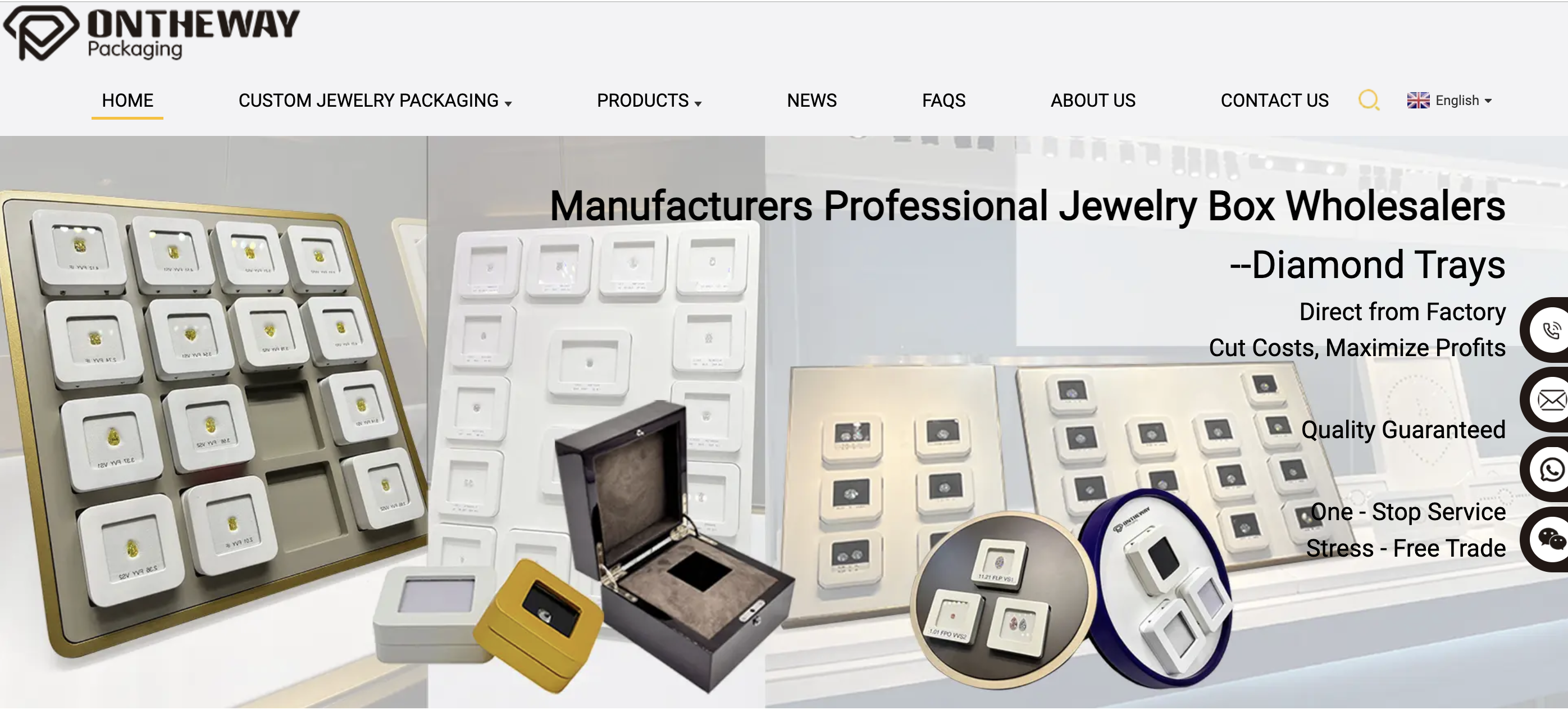 Ontheway Packaging, a packaging manufacturer located in Dongguan, Guangdong, China, has been producing jewelry display and packaging boxes for over a decade.