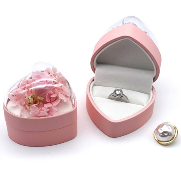 Pink color ring box