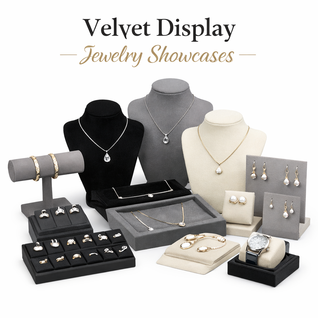 Velvet Display Jewelry Showcases