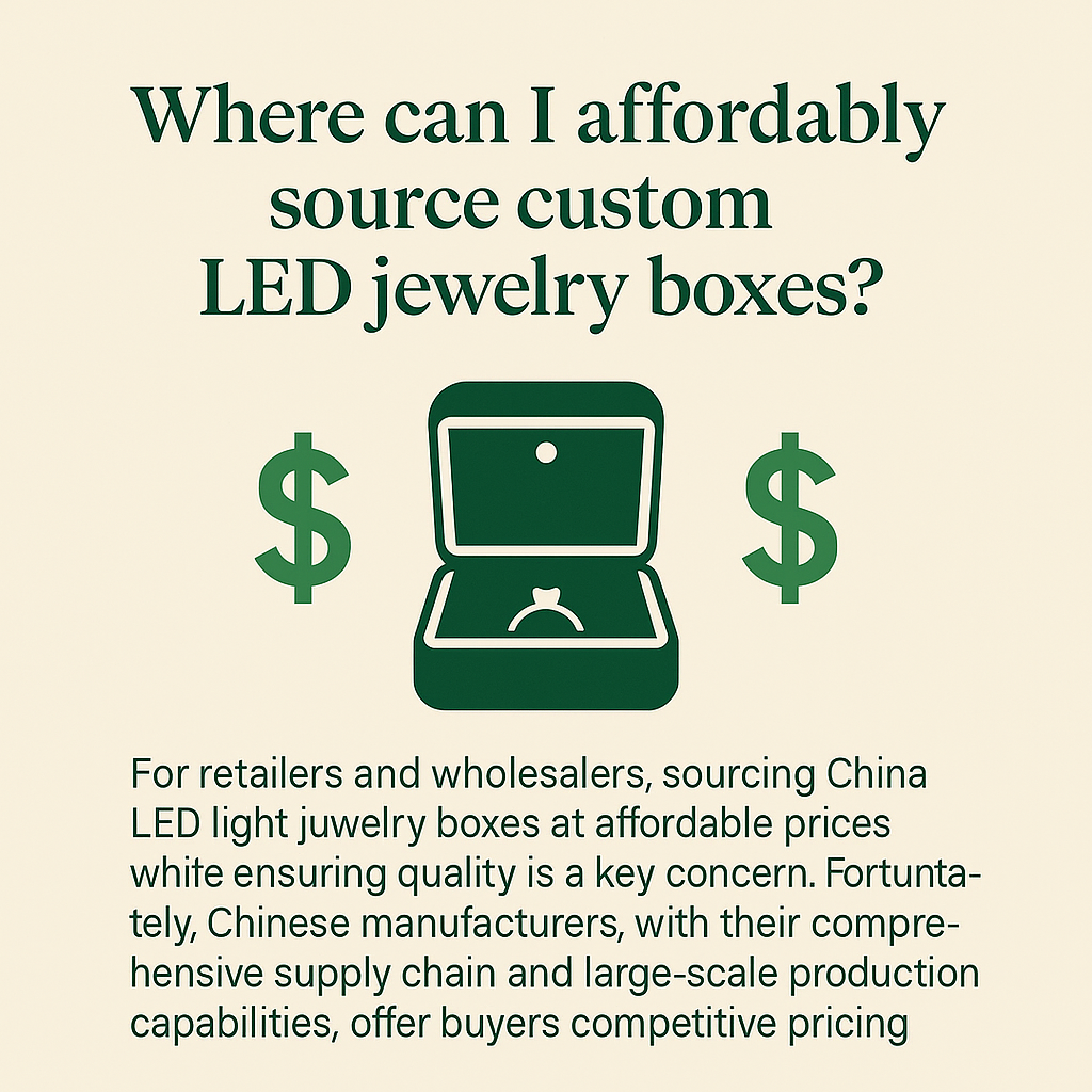 For retailers and wholesalers, sourcing China LED light jewelry boxes at affordable prices while ensuring quality is a key concern.