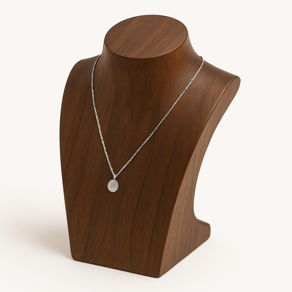 Necklace displays require height and form to highlight the details. Wooden necklace stands typically feature vertical or hook-like structures